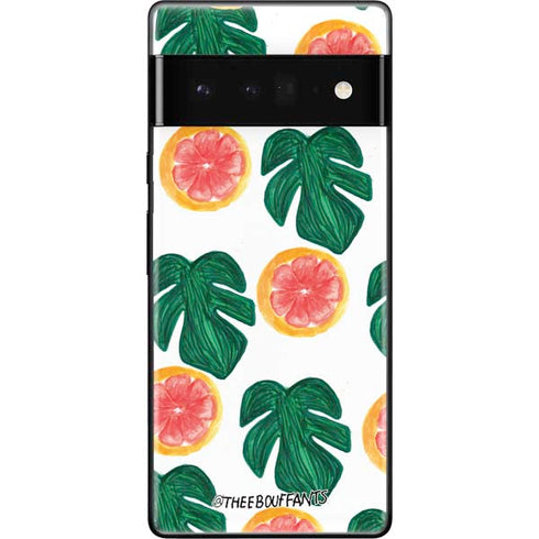 Bouffants and Broken Hearts Tropical Leaves and Citrus Google Pixel 6 Pro Skin